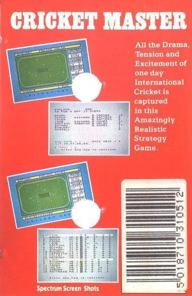 Cricket Master box back