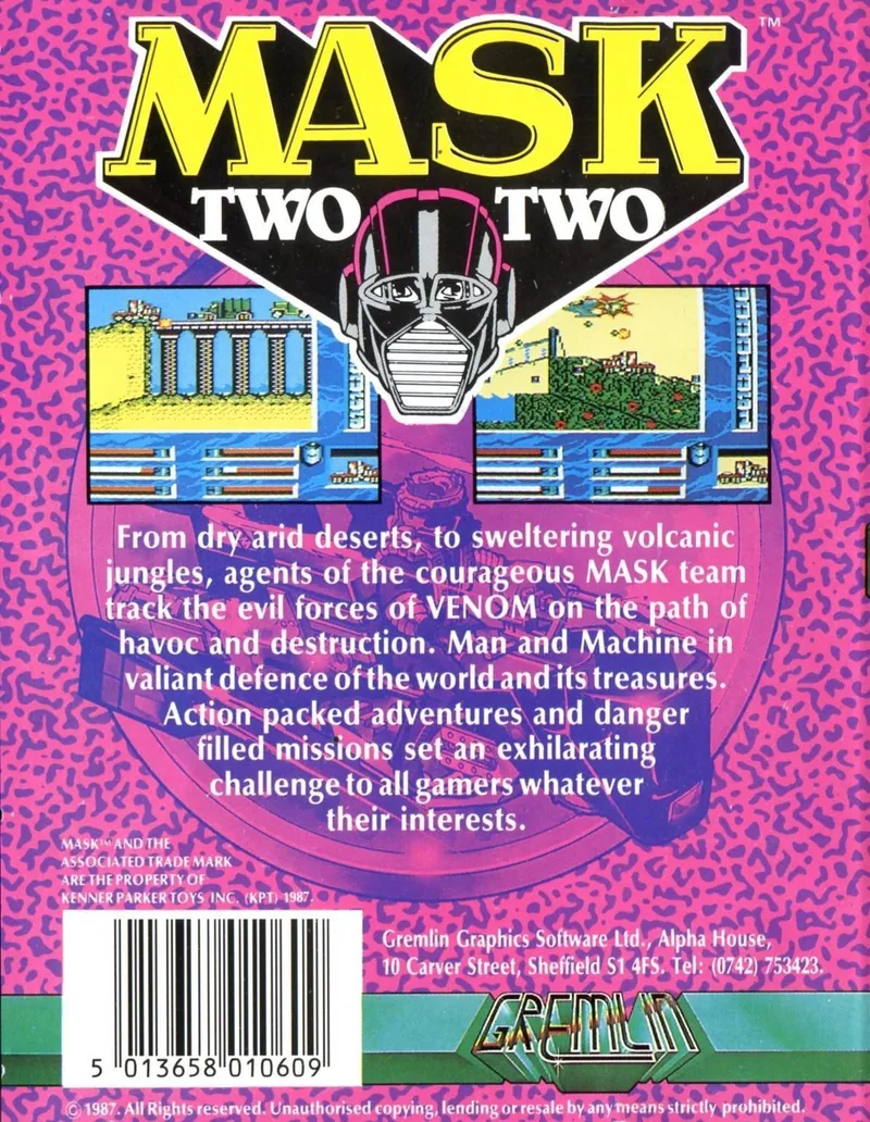 Mask II box back