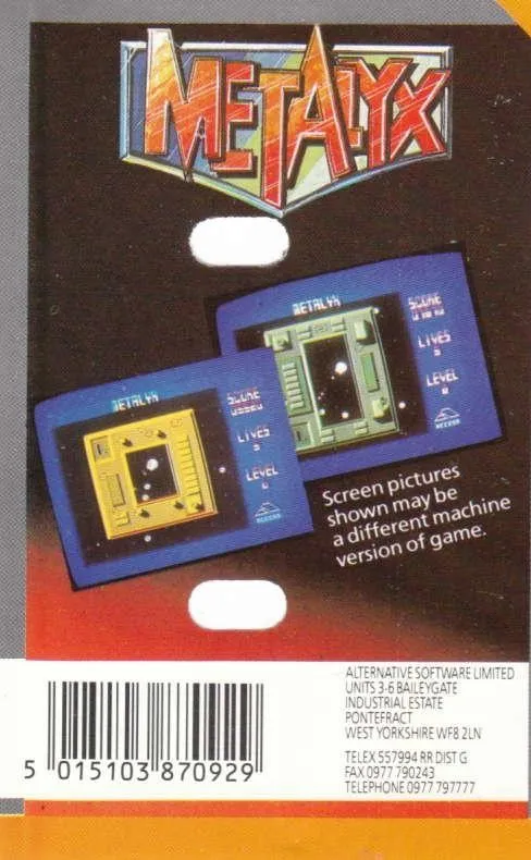 Metalyx box back