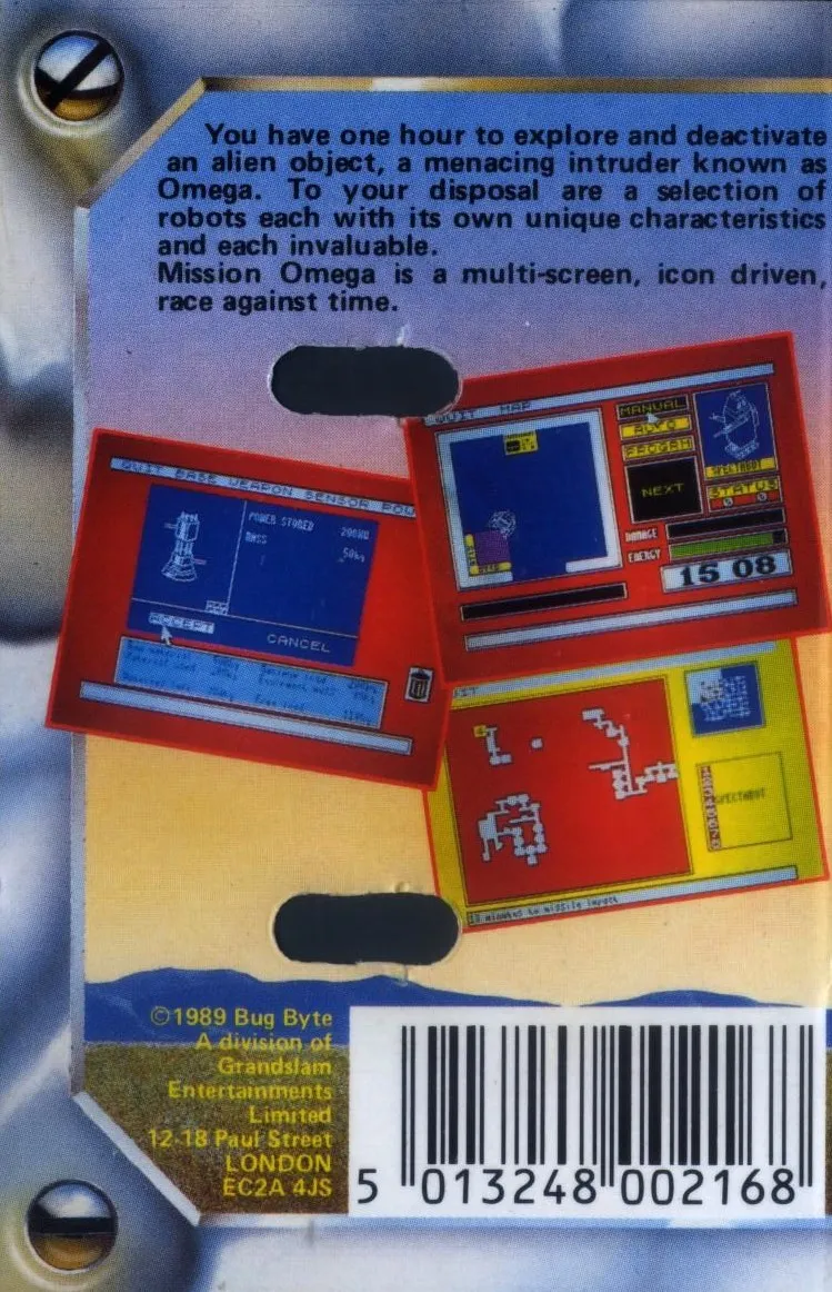 Mission Omega box back