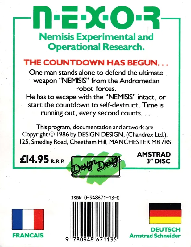 N.E.X.O.R. box back