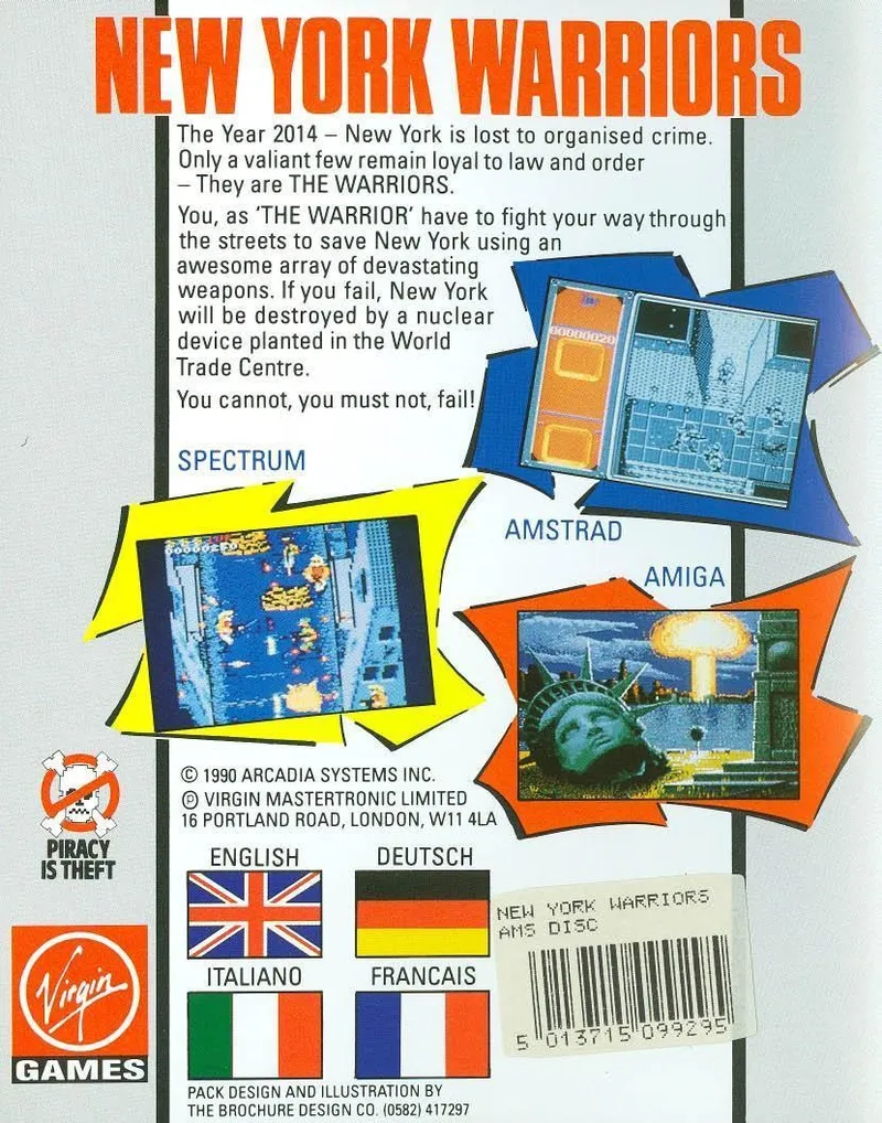 New York Warriors box back