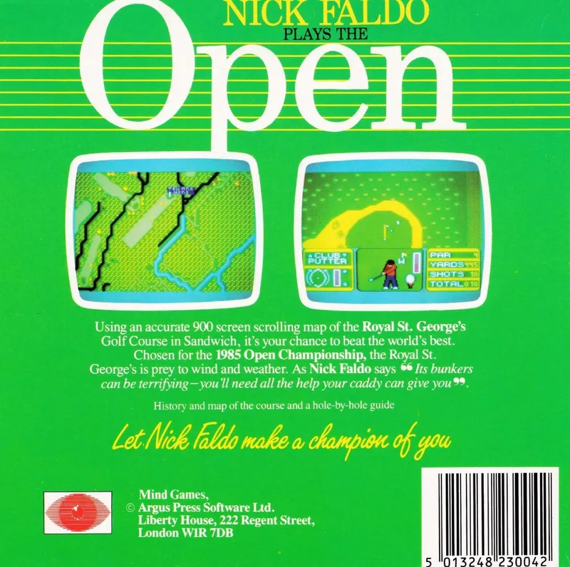 Nick Faldo Plays the Open box back