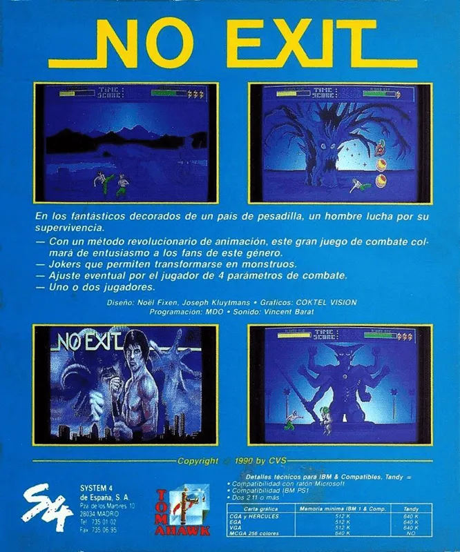 No Exit box back