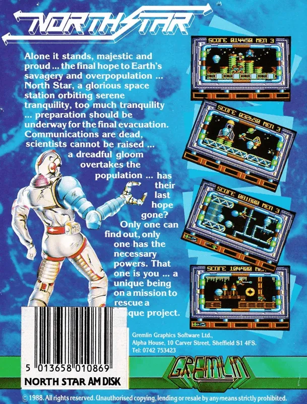 North Star box back