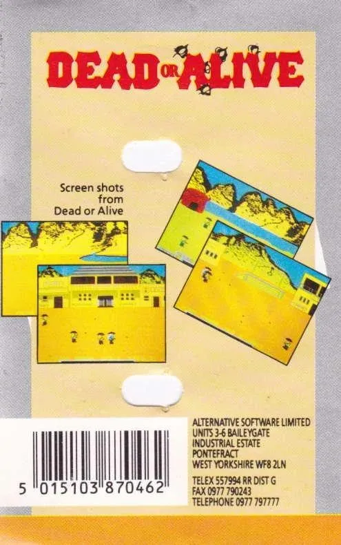 Dead or Alive box back