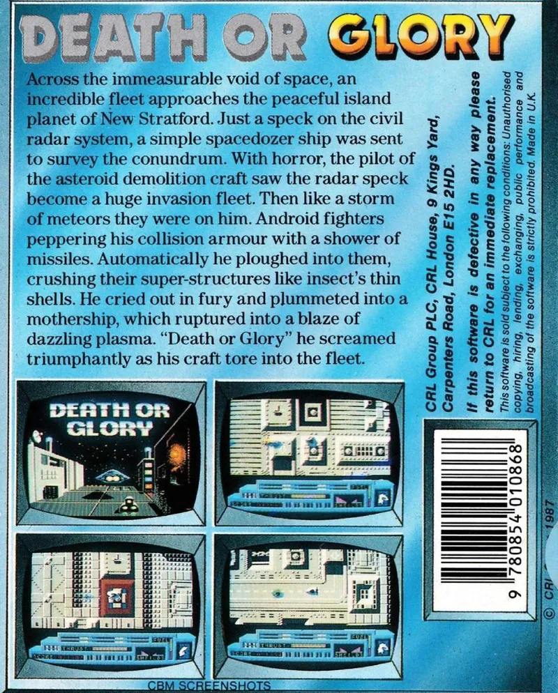 Death or Glory box back
