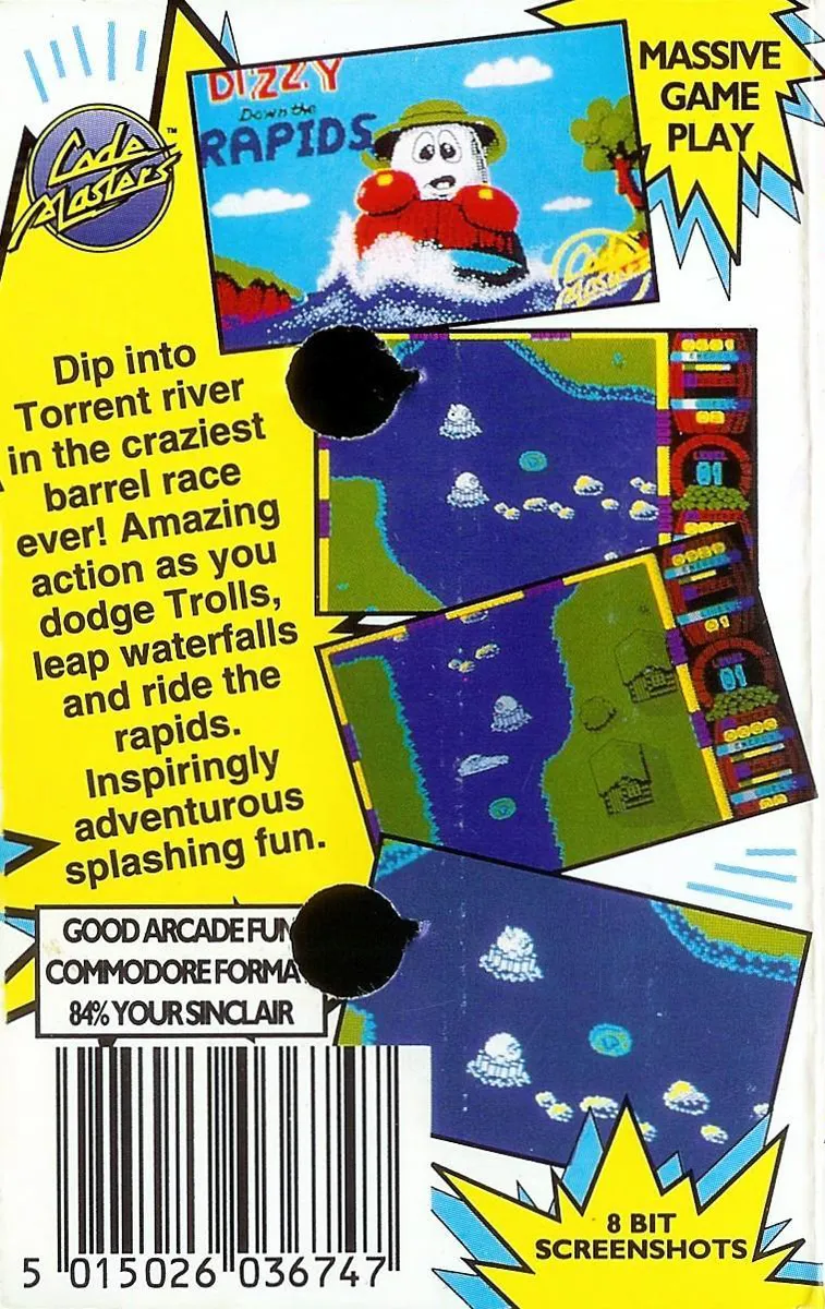 Dizzy: Down the Rapids box back