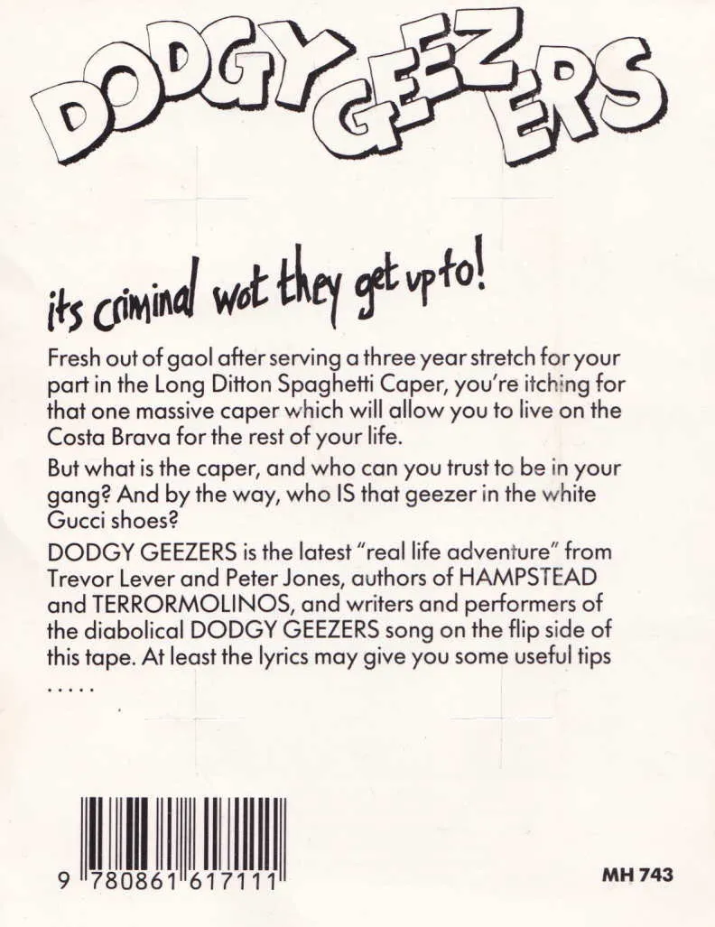 Dodgy Geezers box back