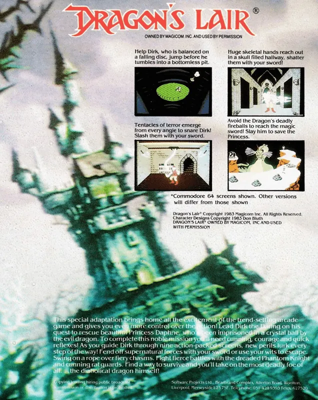 Dragon's Lair box back