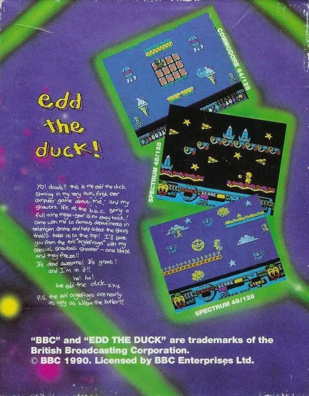 Edd the Duck! box back