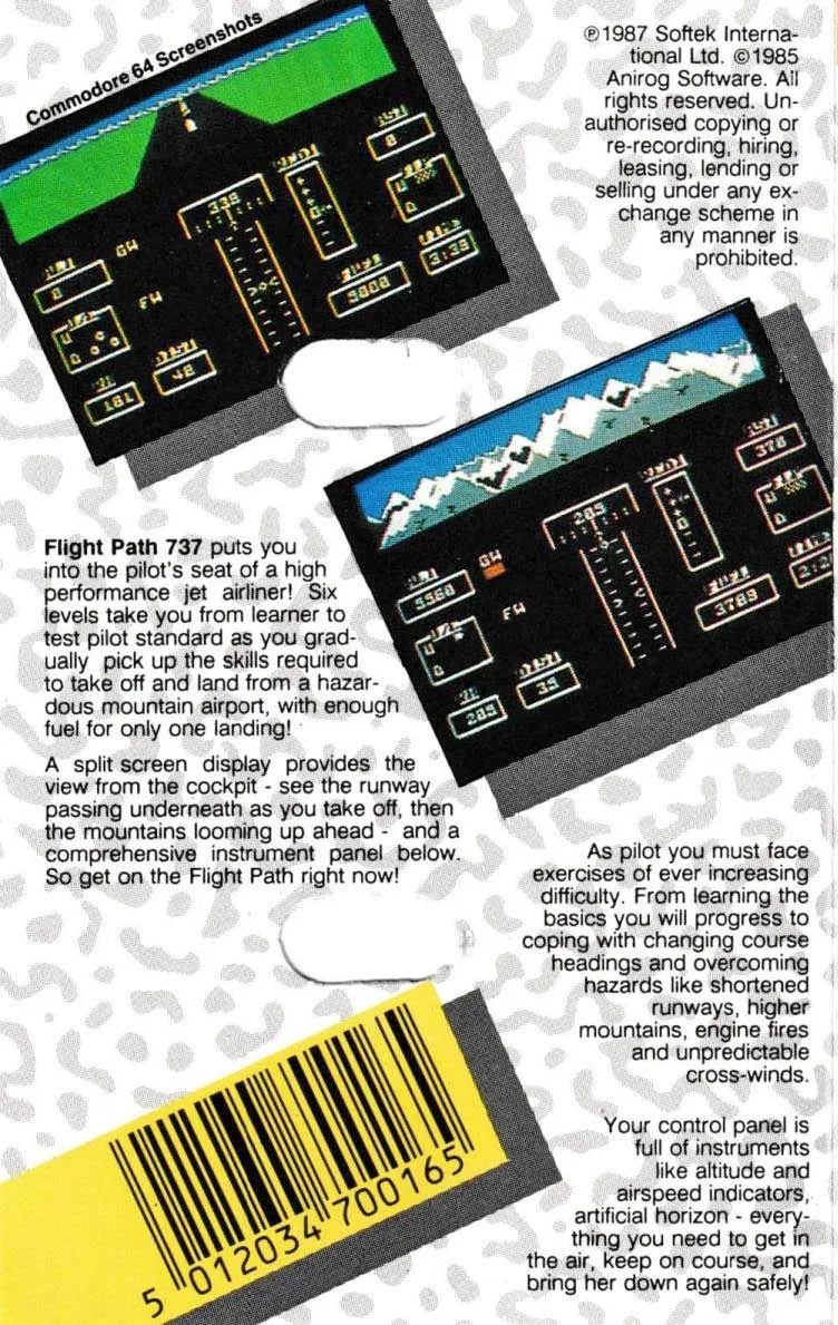 Flight Path 737 box back