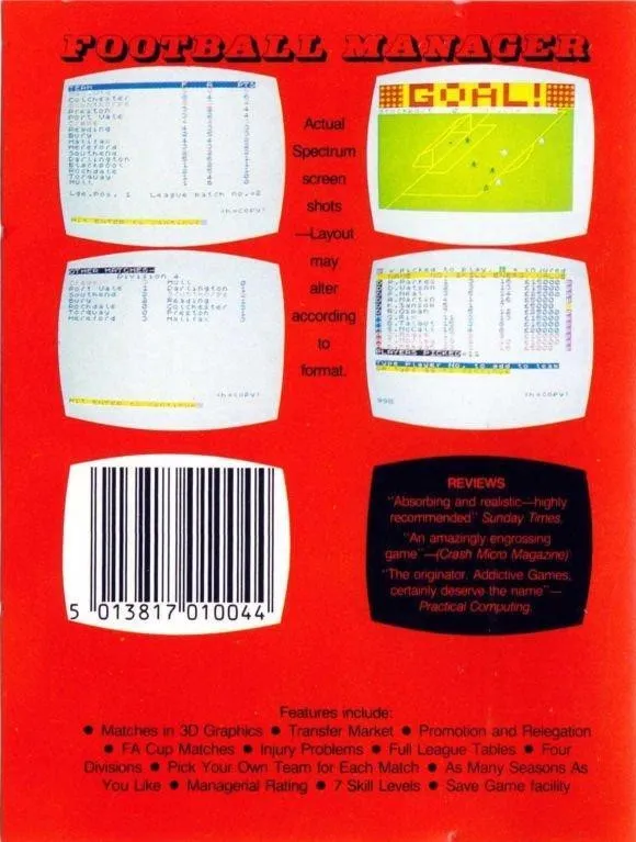 Football Manager box back