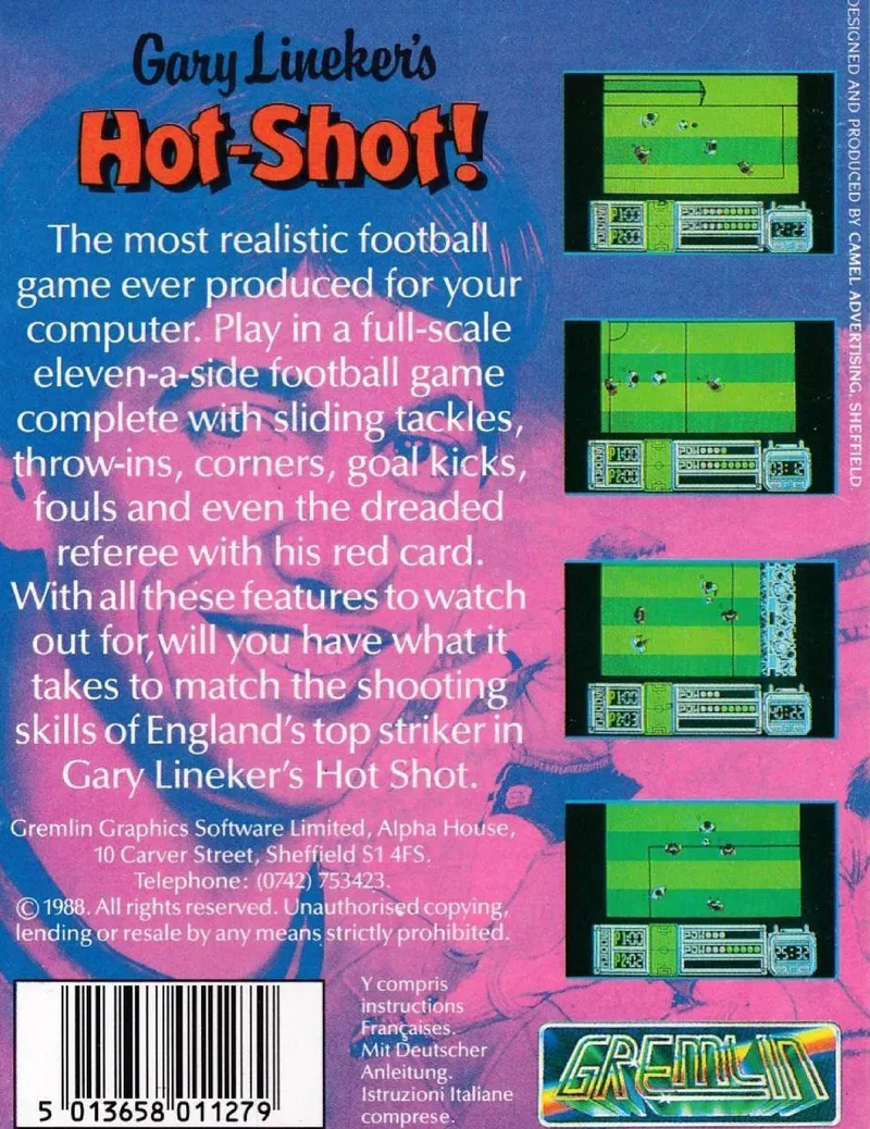 Gary Lineker's Hot-Shot! box back