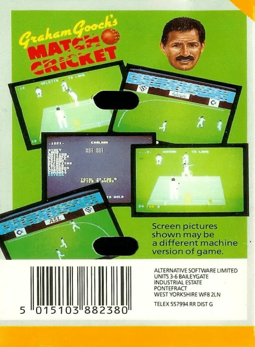 Graham Gooch's Test Cricket box back
