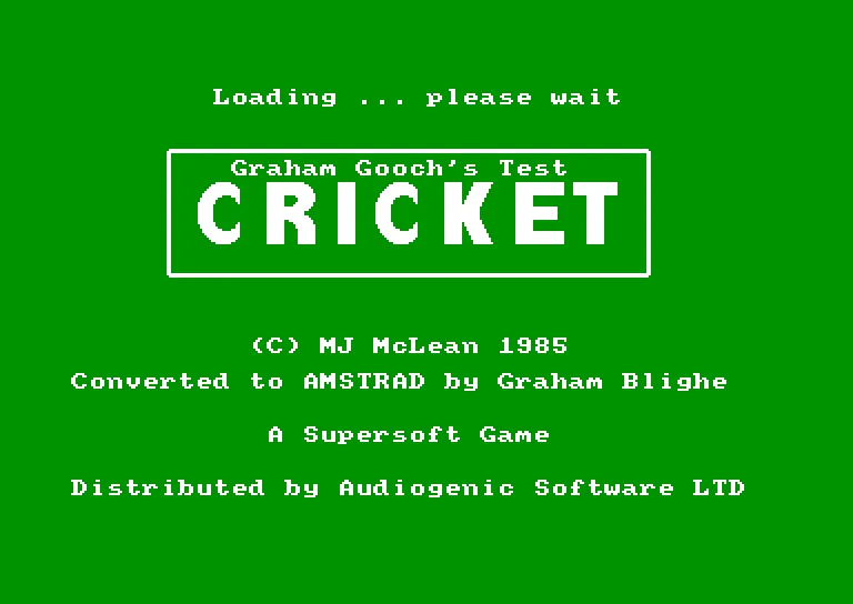 Graham Gooch's Test Cricket screenshot