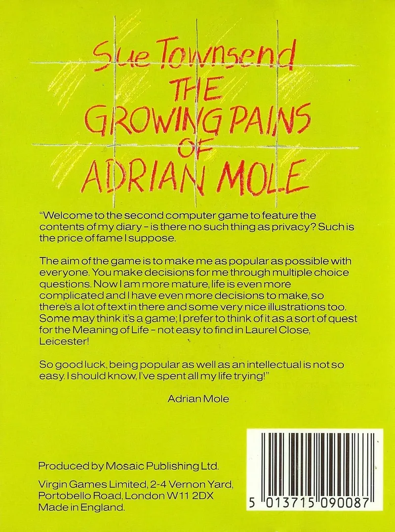 The Growing Pains of Adrian Mole box back