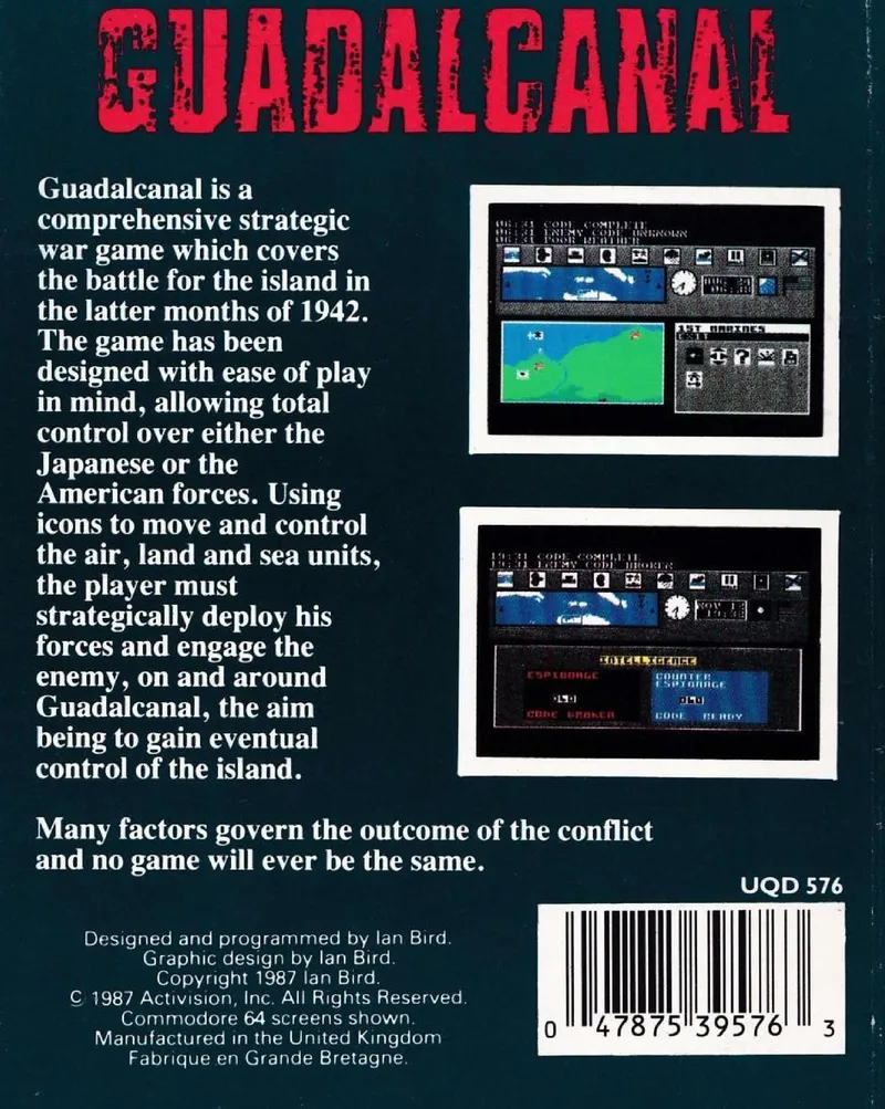 Guadalcanal box back