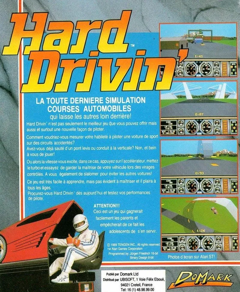 Hard Drivin' box back