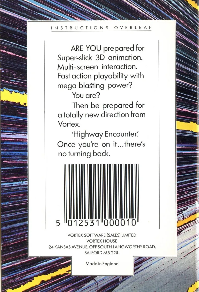 Highway Encounter box back
