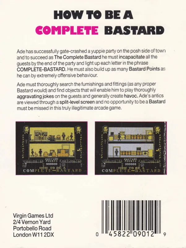 How to be a Complete Bastard box back