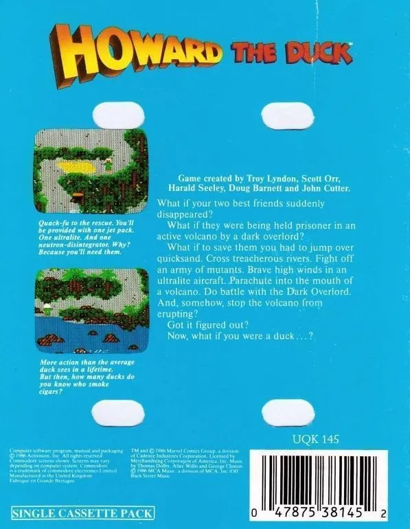 Howard the Duck box back
