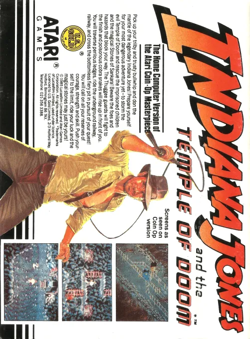 Indiana Jones and the Temple of Doom box back