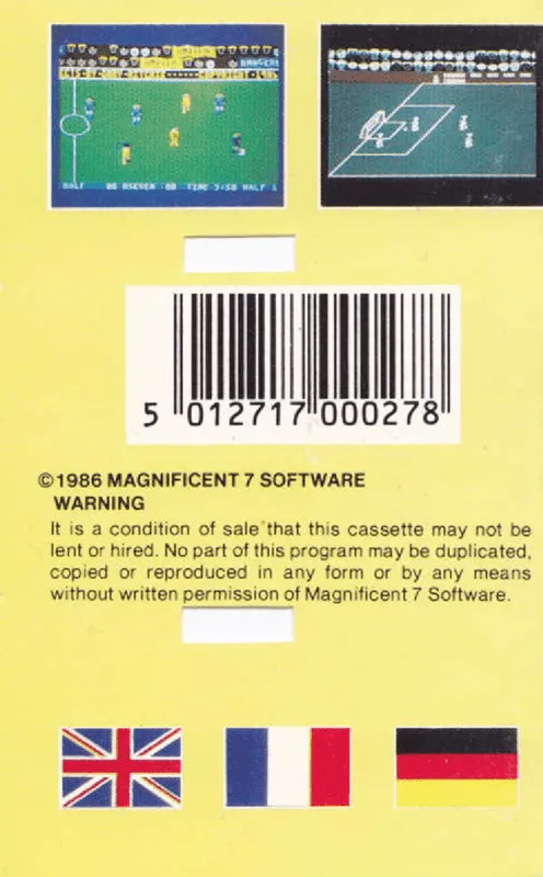 Indoor Soccer (Alternative Software) box back