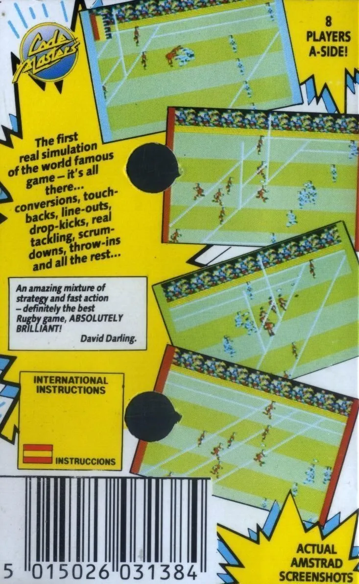 International Rugby Simulator box back