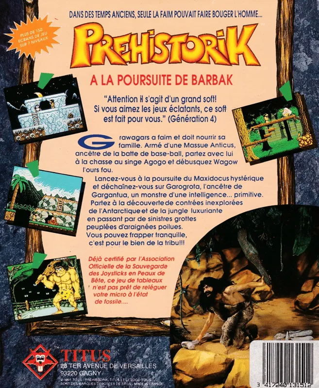 Prehistorik box back