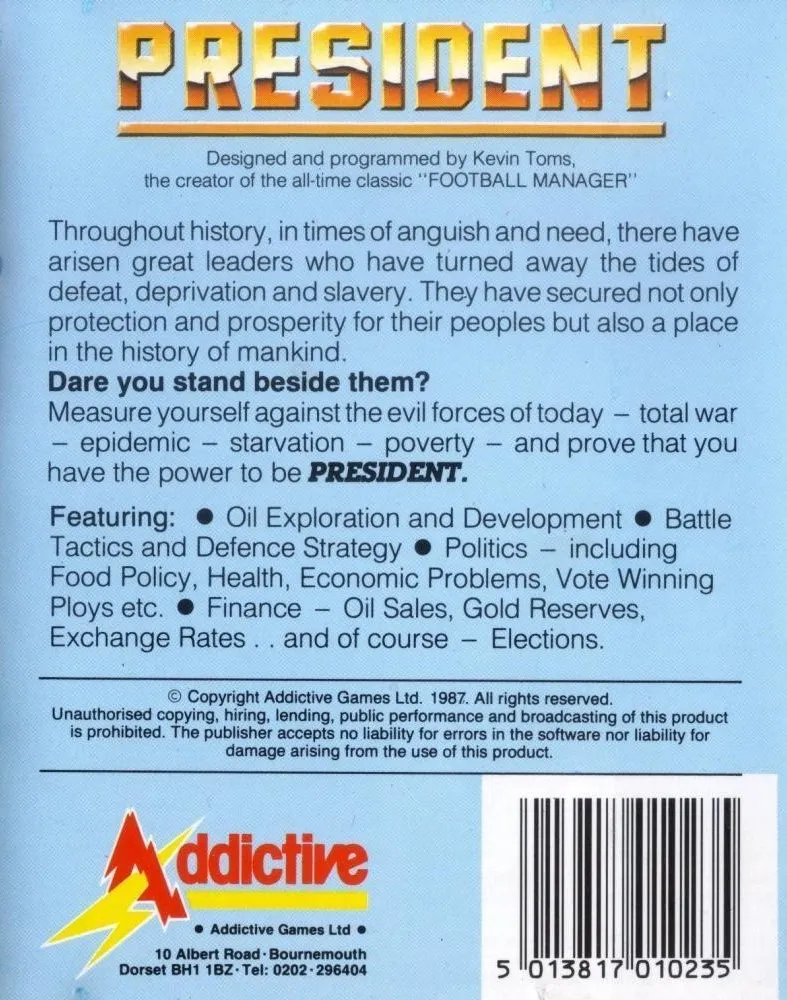 President box back