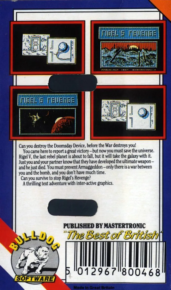 Rigel's Revenge box back