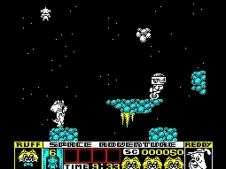 Backdrop artwork for Ruff and Reddy in the Space Adventure