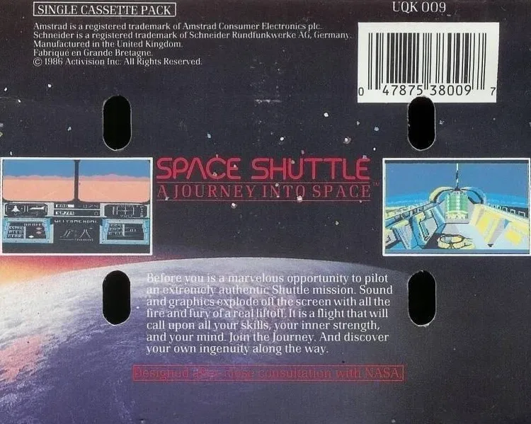 Space Shuttle: A Journey into Space box back