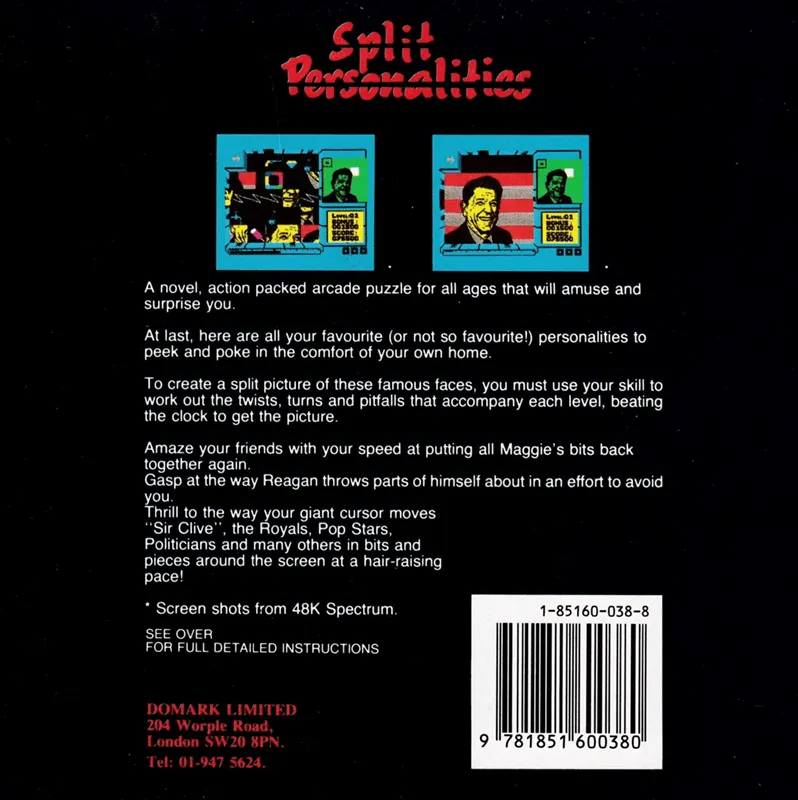 Split Personalities box back
