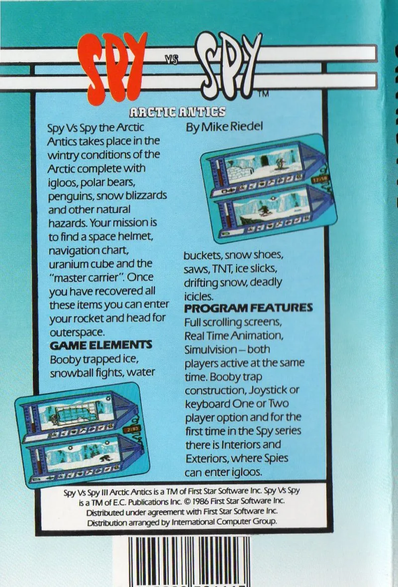 Spy vs Spy III: Arctic Antics box back