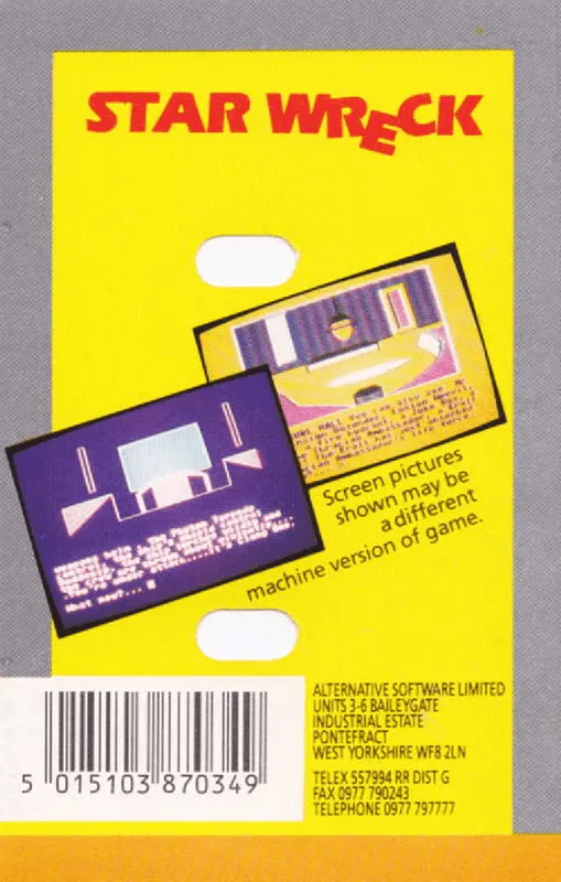 Star Wreck box back