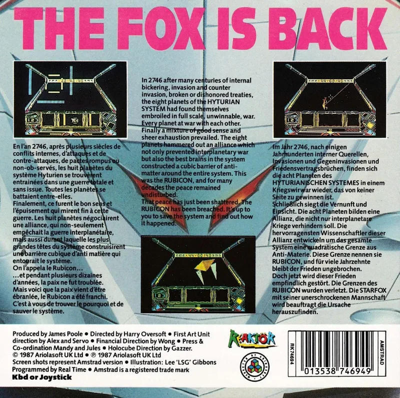 Starfox box back