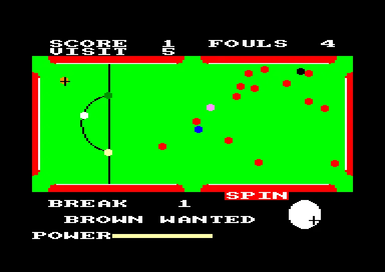 Steve Davis Snooker screenshot