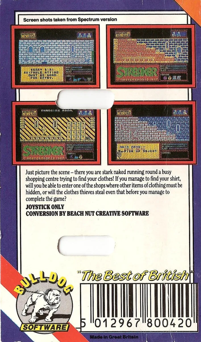 Streaker box back