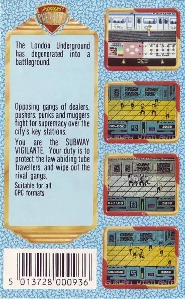 Subway Vigilante box back
