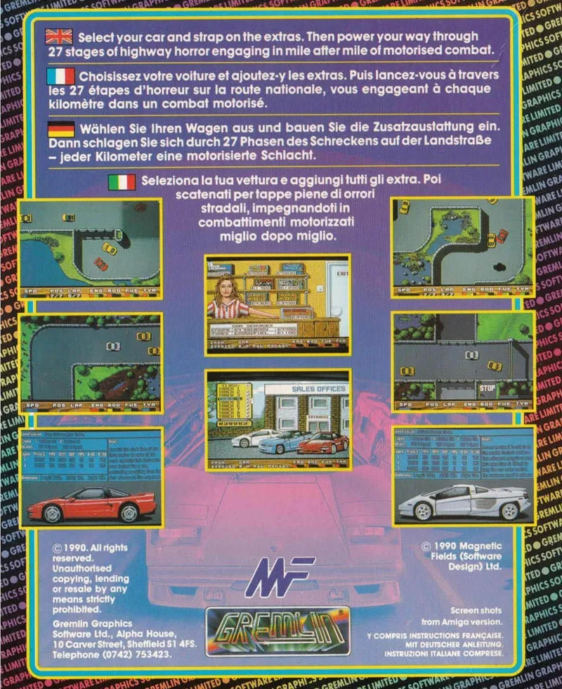 Super Cars box back