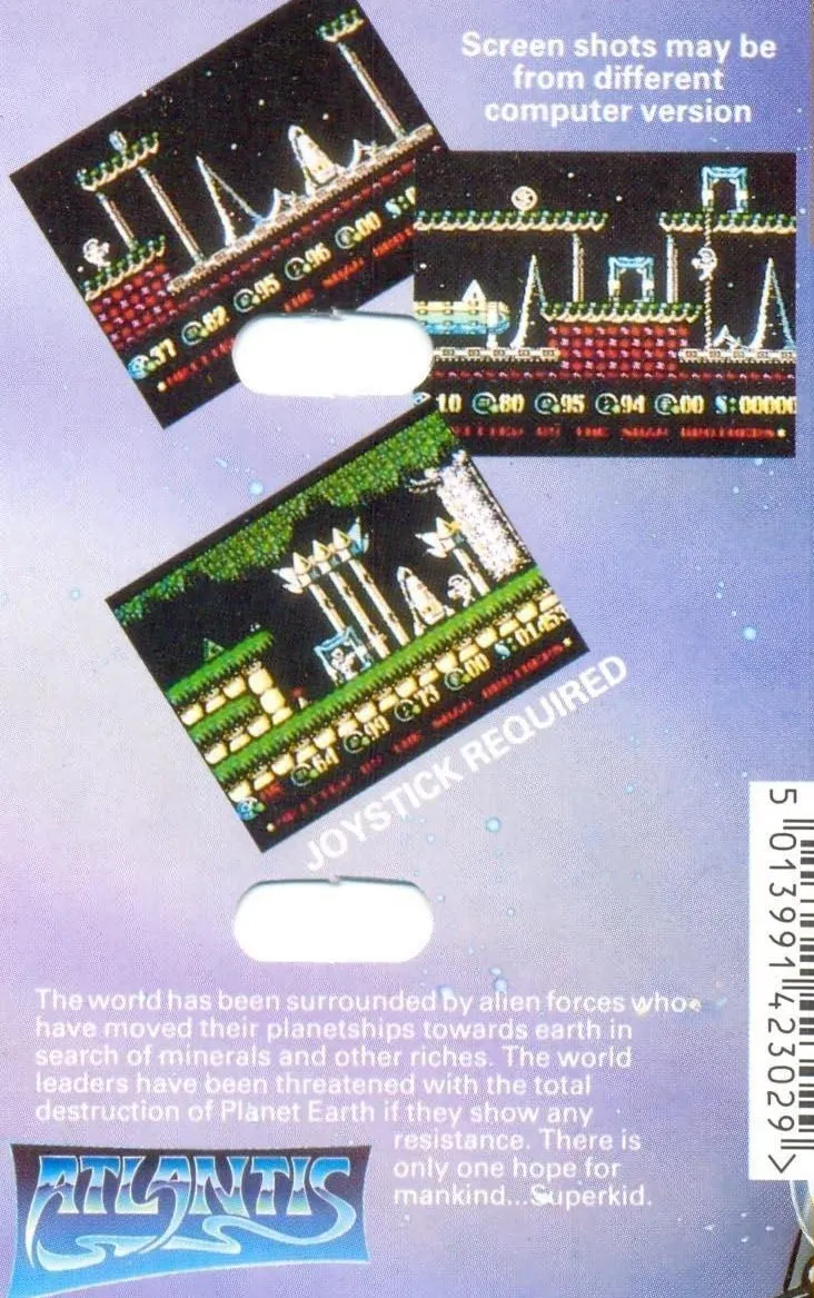 Superkid in Space box back