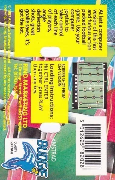 Table Football box back
