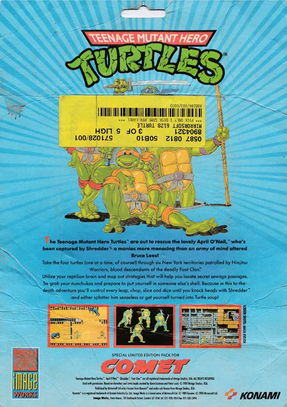Teenage Mutant Hero Turtles box back