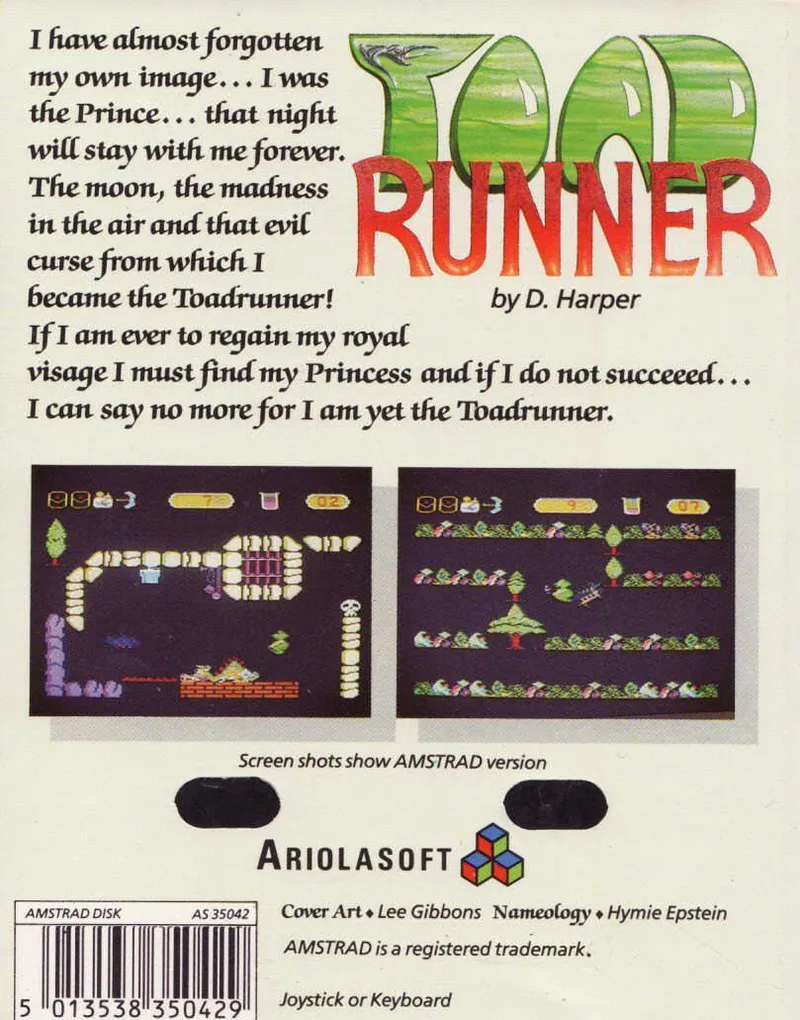 Toad Runner box back