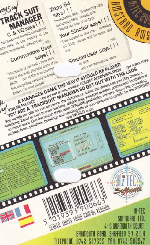 Track Suit Manager box back