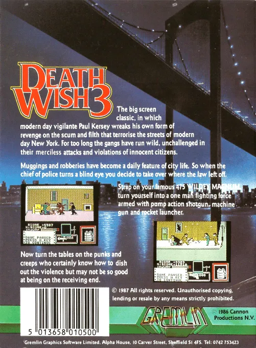Death Wish 3 box back
