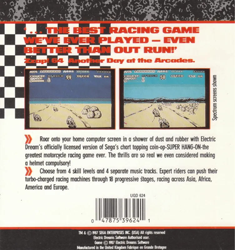 Super Hang-On box back