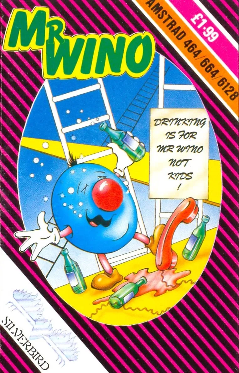 Willy Wino's Stag Night cover art for Amstrad CPC